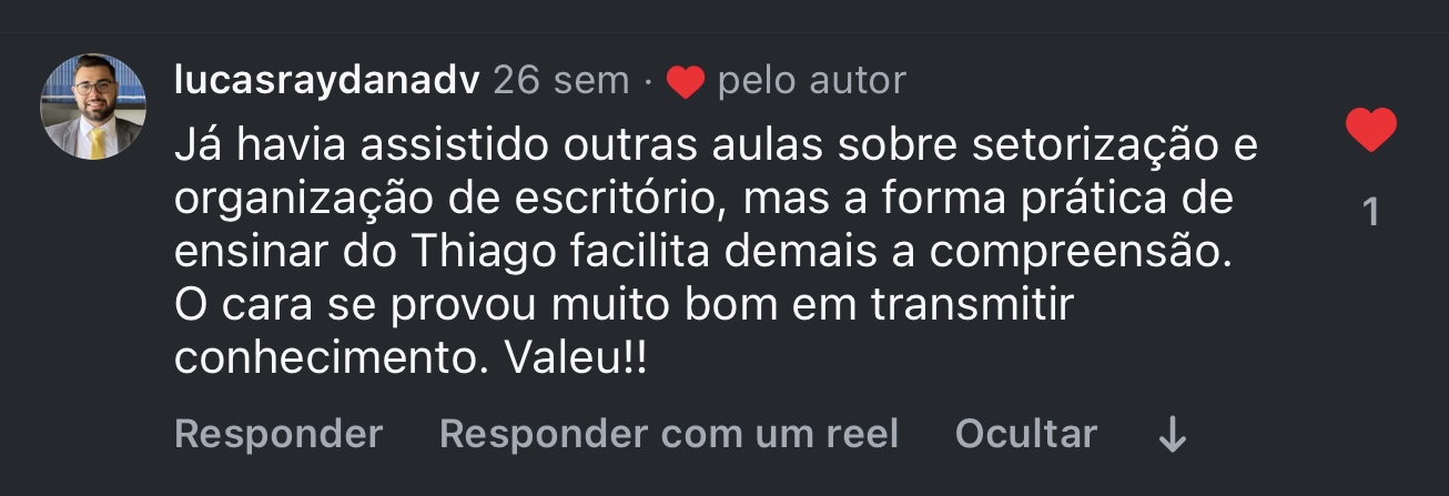 Comentário de feedback