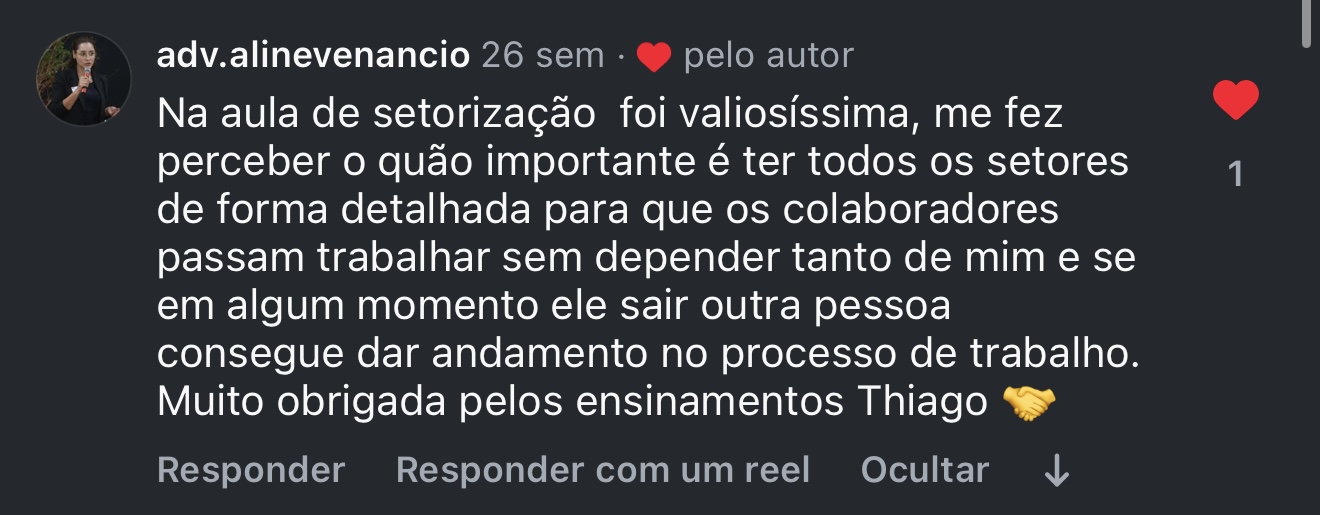 Comentário de feedback